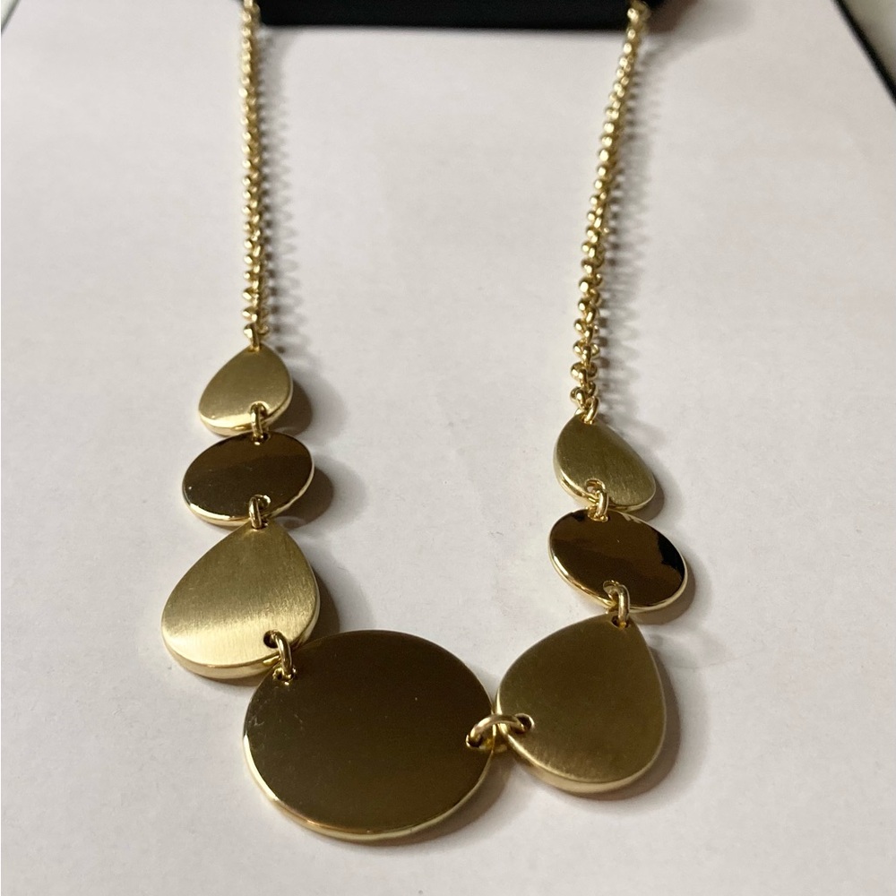 Beautiful Gold Disc Statement Necklace - Liz Claiborne - Picture 1 of 4